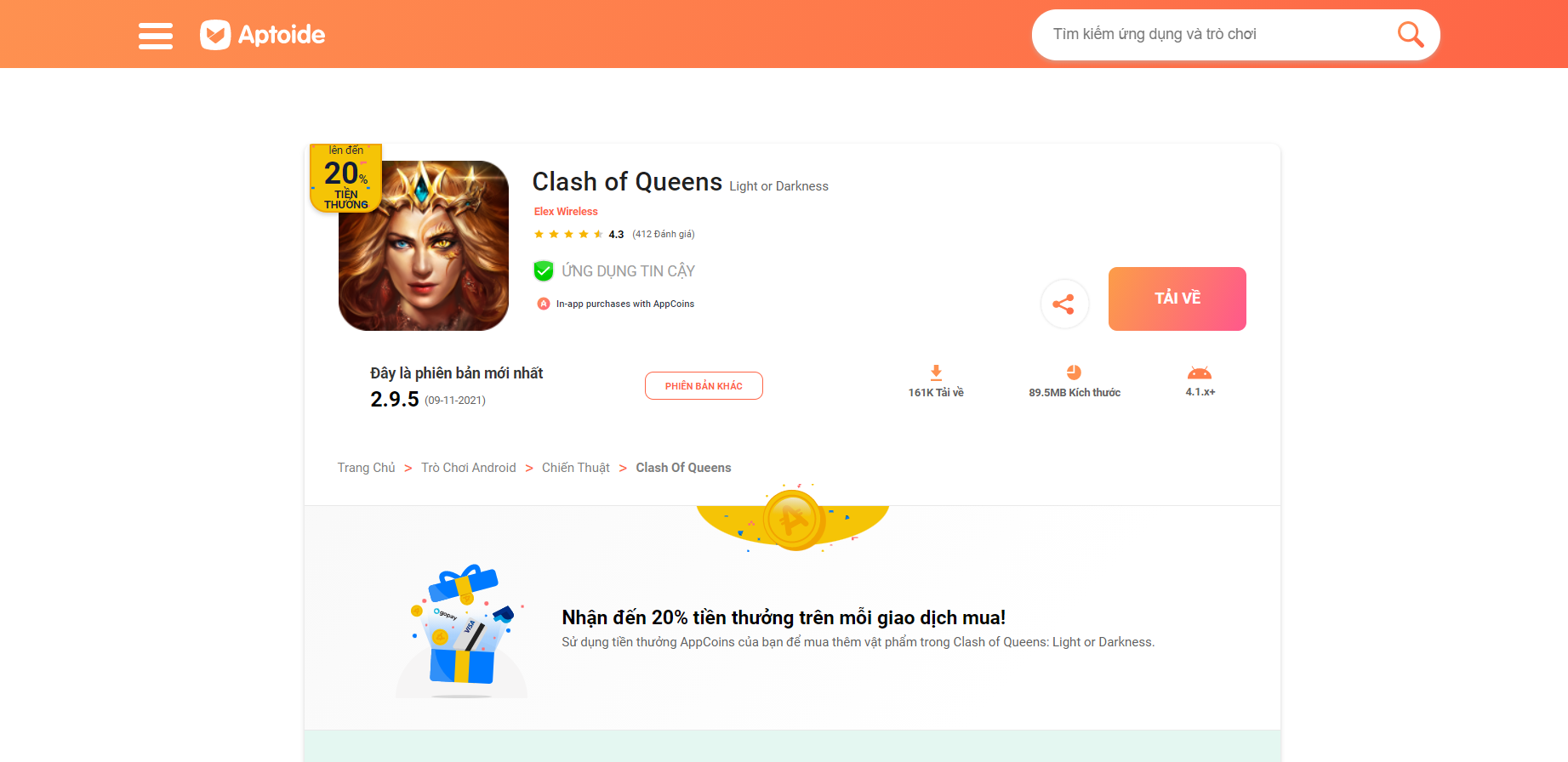 Tính năng nổi bật Aptoide Apk 