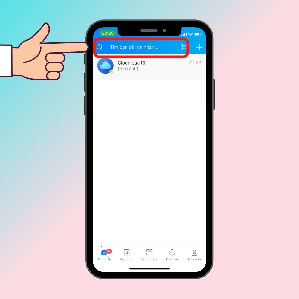 Sử dụng số điện thoại để kết bạn Zalo bước 1