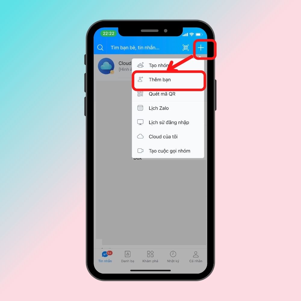 Hướng dẫn kết bạn Zalo tính năng gợi ý kết bạn bước 1