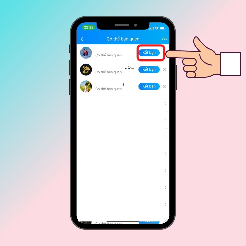 Hướng dẫn kết bạn Zalo tính năng gợi ý kết bạn bước 3