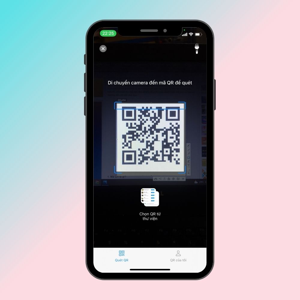 Dùng mã QR để kết bạn Zalo bước 2.1