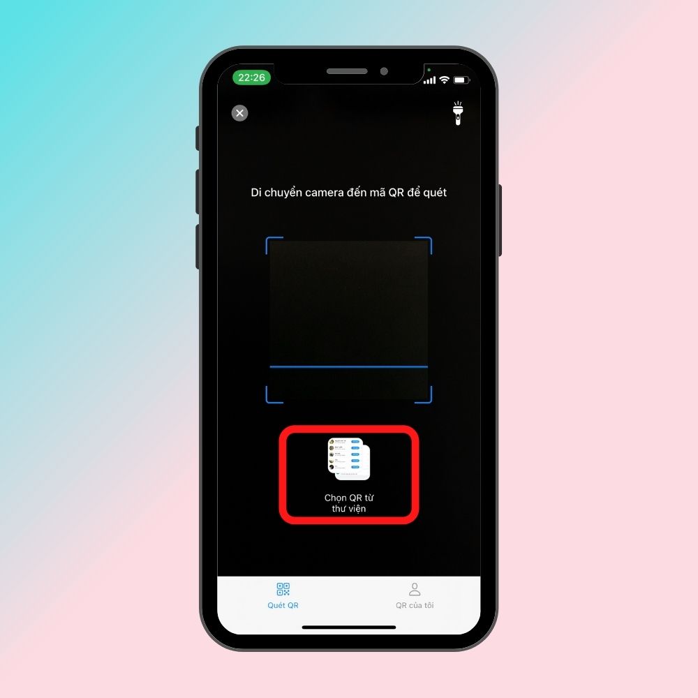 Dùng mã QR để kết bạn Zalo bước 2.2