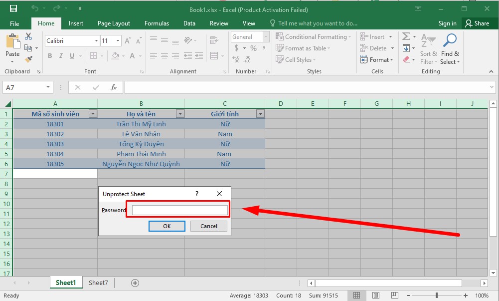 Hướng dẫn cách khóa ô trong Excel không cho chỉnh sửa bước 5