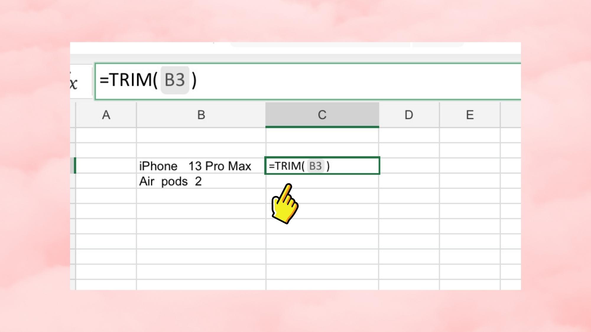 Cách sử dụng công thức TRIM trong Excel hiệu quả - Bước 1