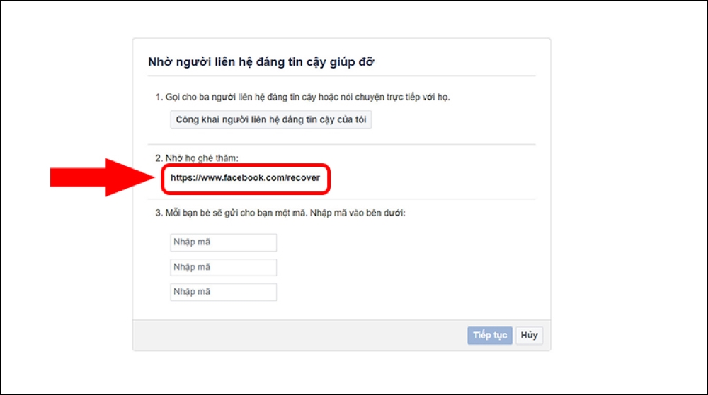 Hướng dẫn cách lấy lại facebook không cần mã xác nhận thông qua bạn bè máy tính 7