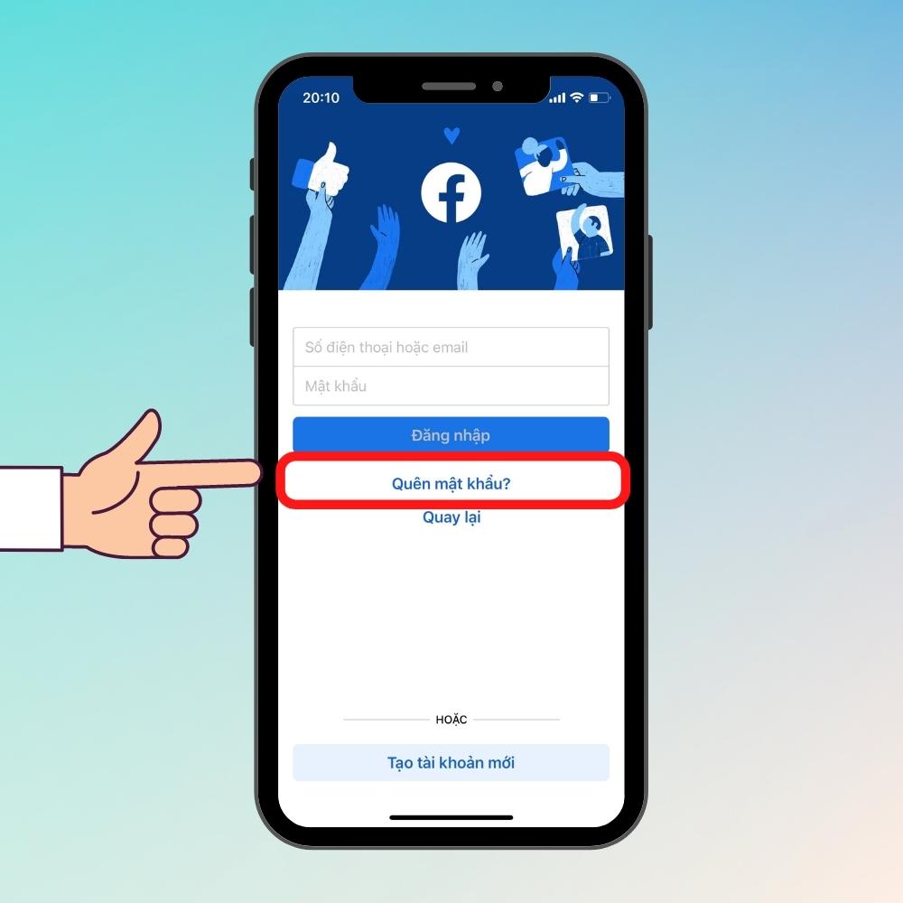 Hướng dẫn cách lấy lại facebook không cần mã xác nhận thông qua bạn bè điện thoại 1