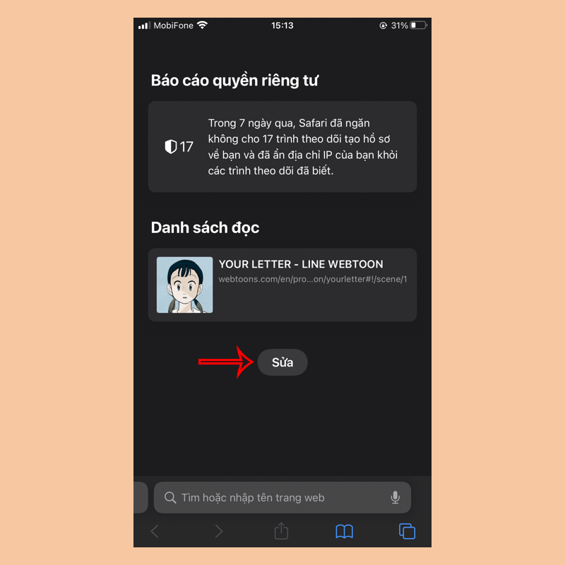 Cách tự thiết kế trang bắt đầu của trình duyệt Safari trên iPhone