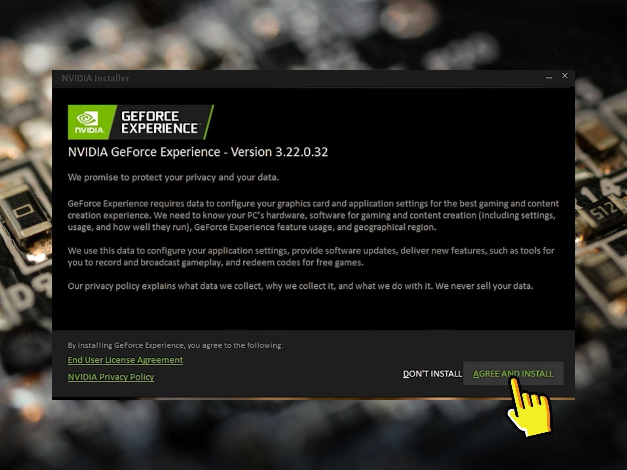 cài đặt geforce experience