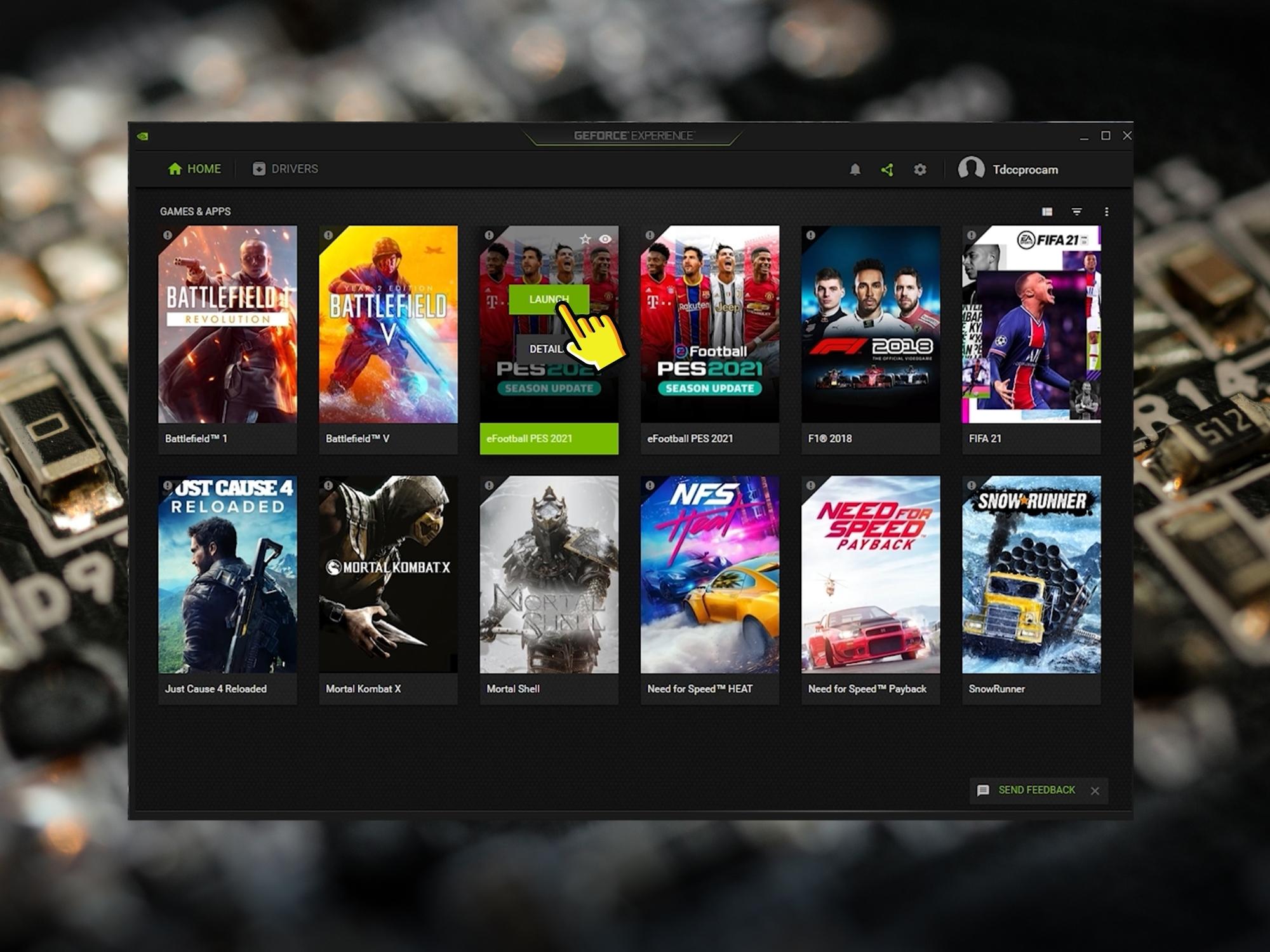 launch geforce experience