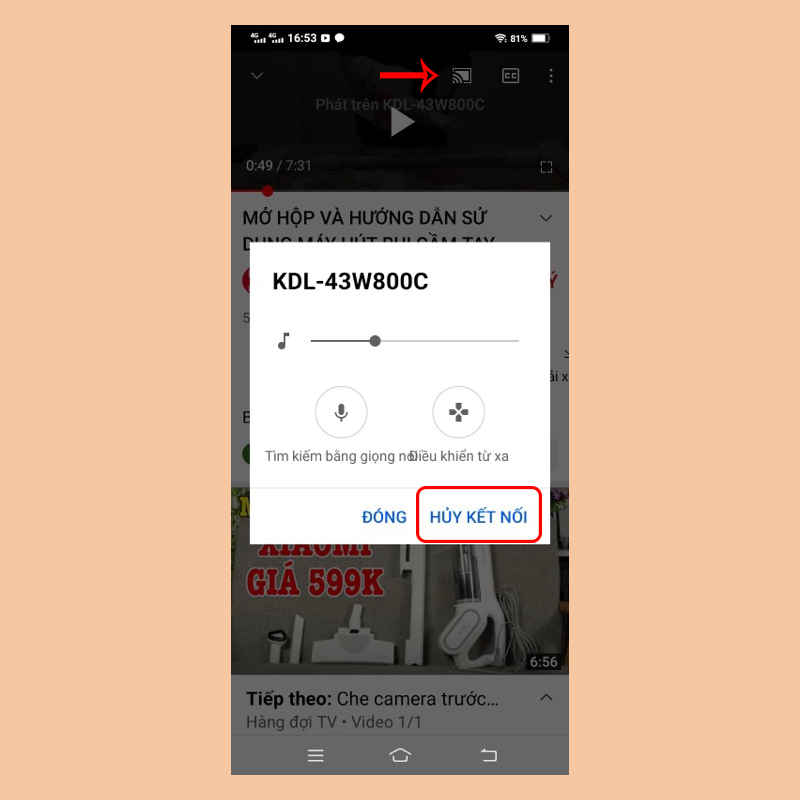Hướng dẫn phát YouTube từ điện thoại lên TV đơn giản nhất