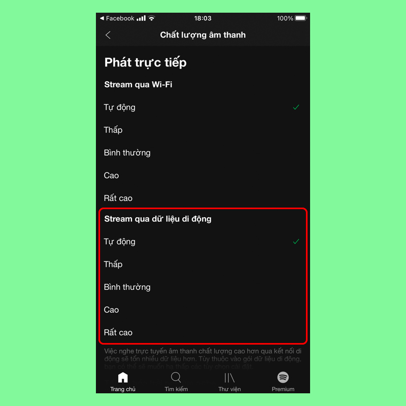 Hướng dẫn tiết kiệm dung lượng data khi nghe nhạc trên Spotify