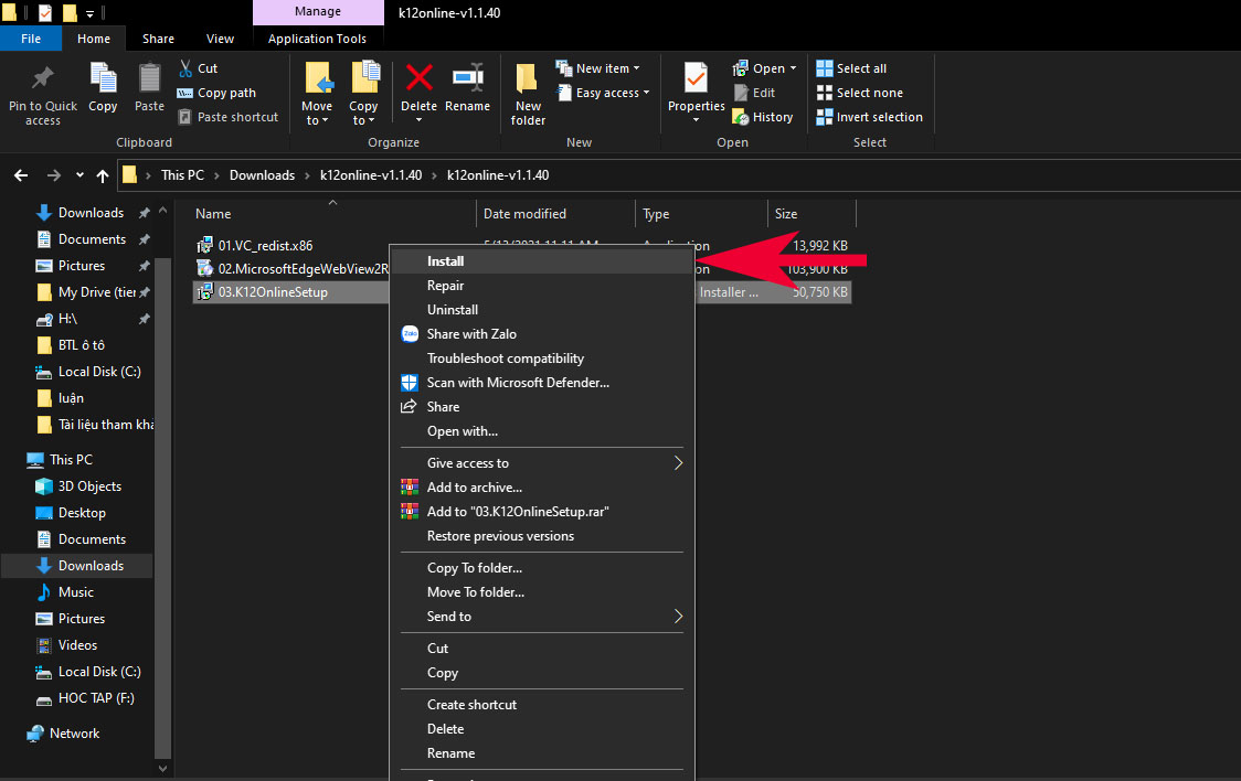 Hướng dẫn tải K12Online về máy tính - bước 8