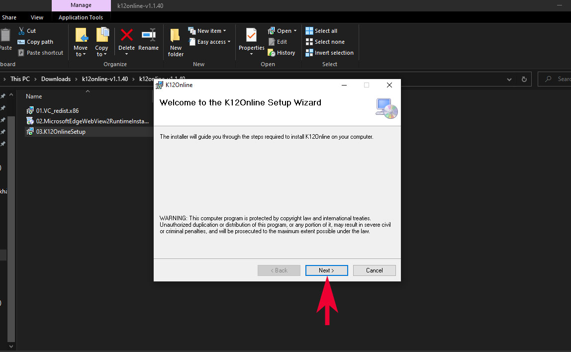 Hướng dẫn tải K12Online về máy tính - bước 9
