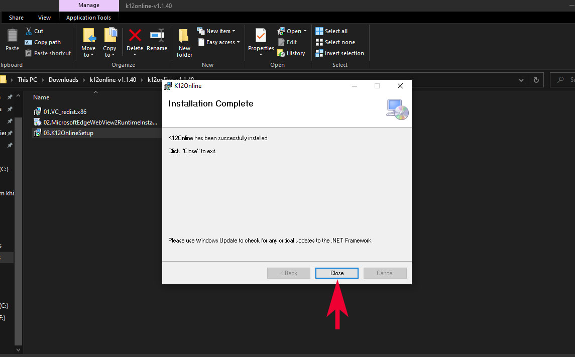 Hướng dẫn tải K12Online về máy tính - bước 12