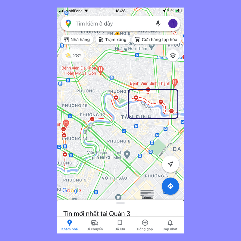 Kiểm tra đường đi mùa dịch với ứng dụng Google Maps