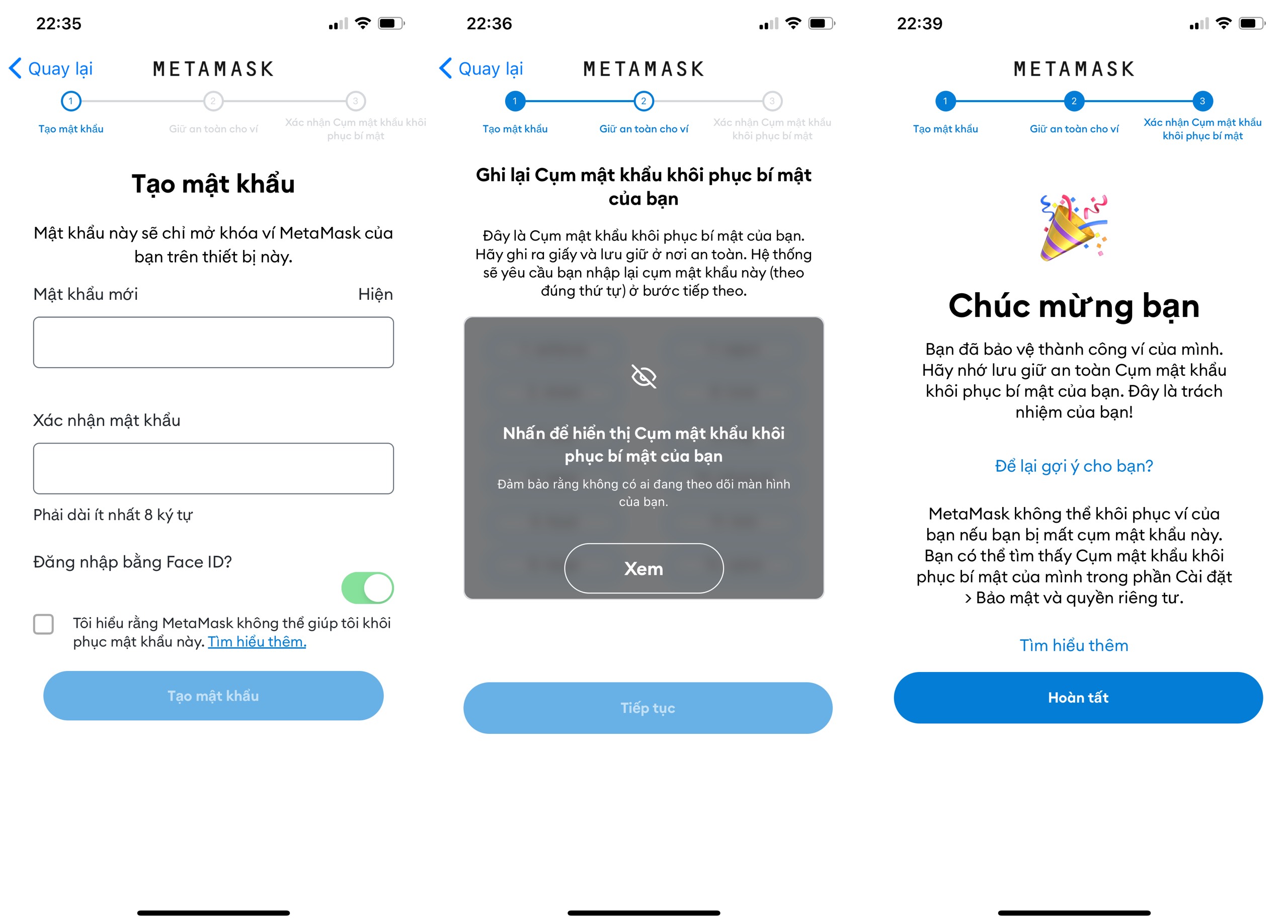 tạo tài khoản metamask