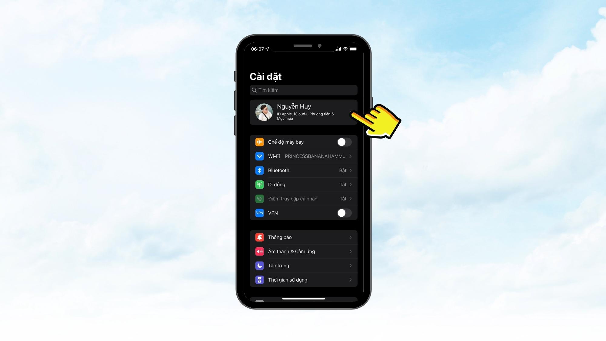 Bật tính năng xác thực hai yếu tố - Mẹo bảo mật iPhone -Bước 1