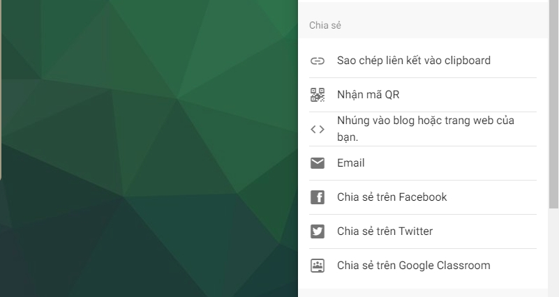 Chia sẻ nội dung Padlet