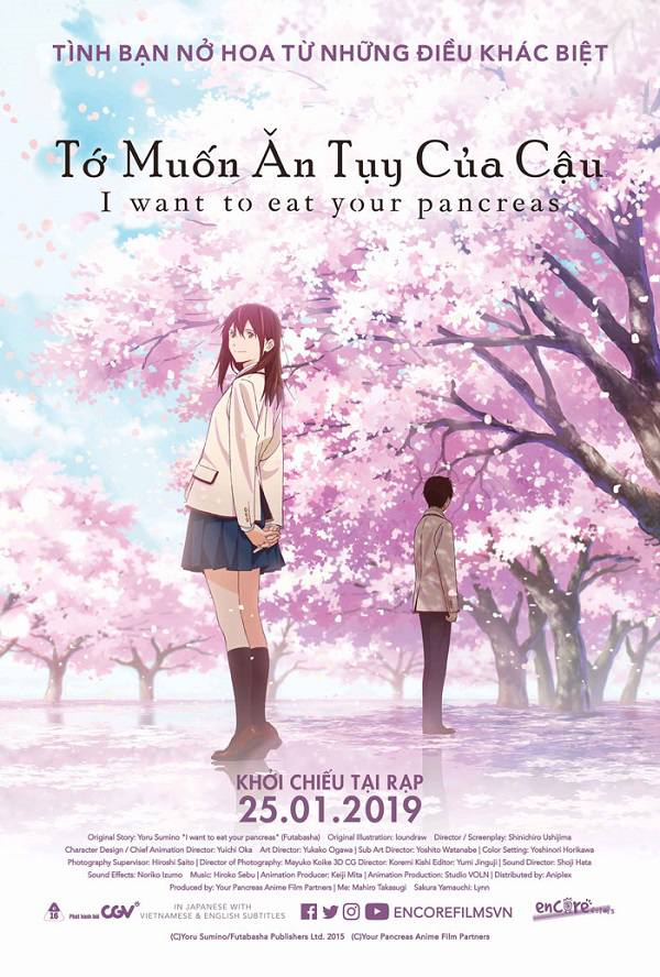 Review phim anime Tớ Muốn Ăn Tụy Của Cậu (Let Me Eat Your Pancreas)