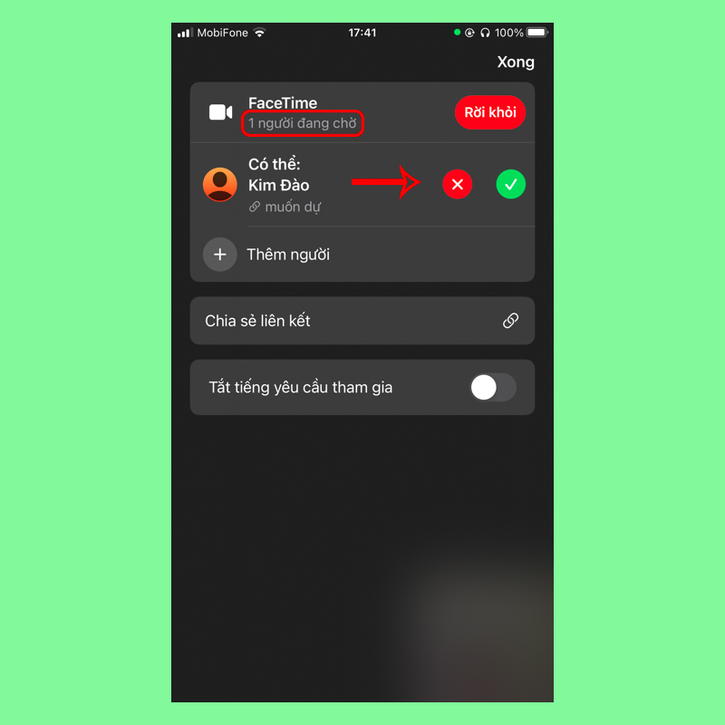 Tham gia cuộc gọi FaceTime trên điện thoại Android ở iOS 15