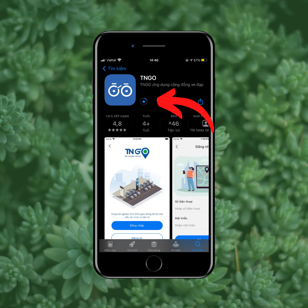 Cách tải ứng dụng thuê xe đạp về điện thoại - bước 1