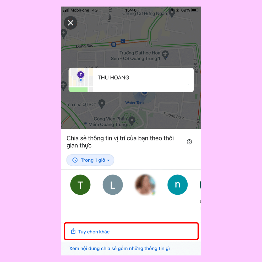 Cách chia sẻ vị trí với Google Map 2