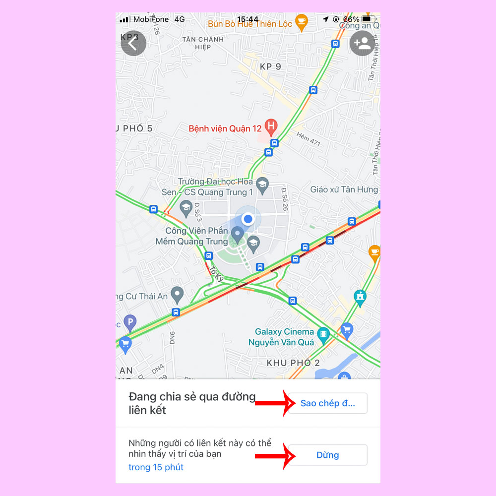 Cách chia sẻ vị trí với Google Map 5