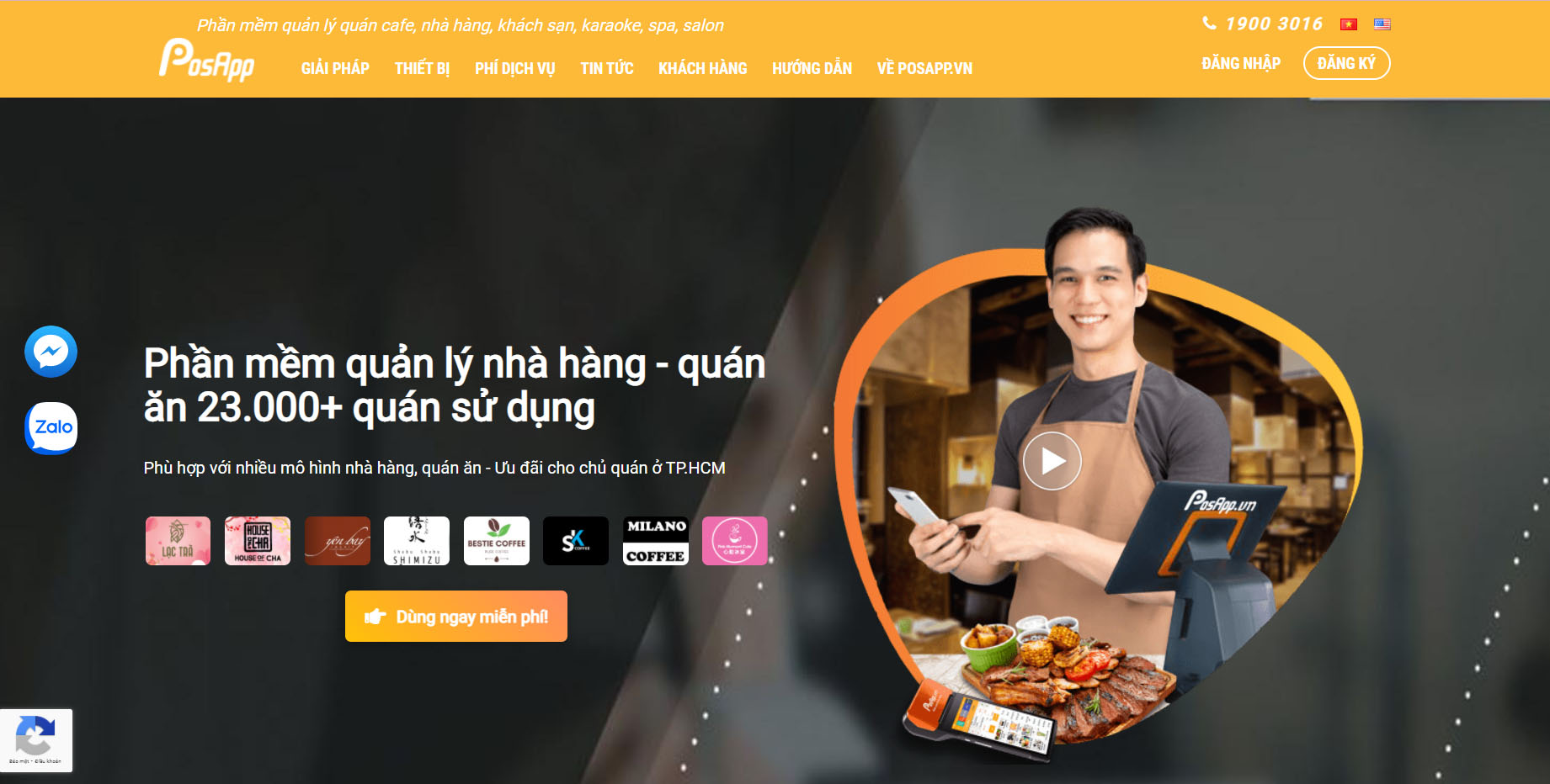 Phần mềm quản lý nhà hàng PosApp