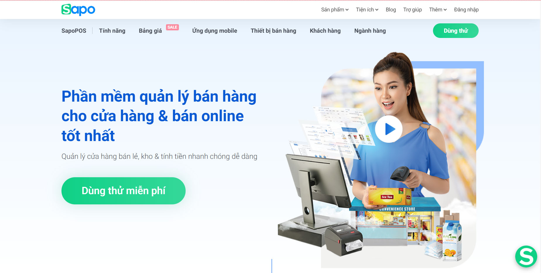 Sapo F&B - phần mềm quản lý