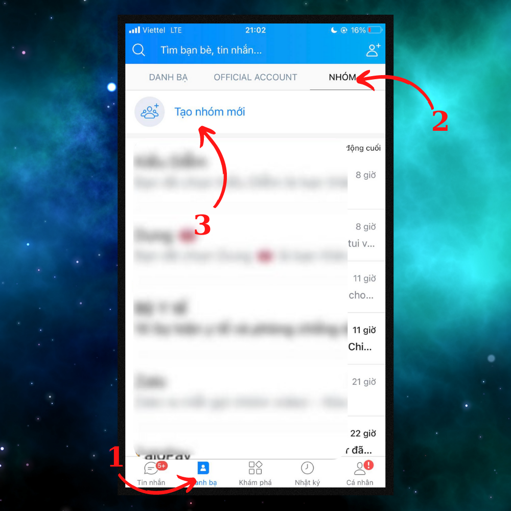 Trò chuyện nhóm - Bước 1 