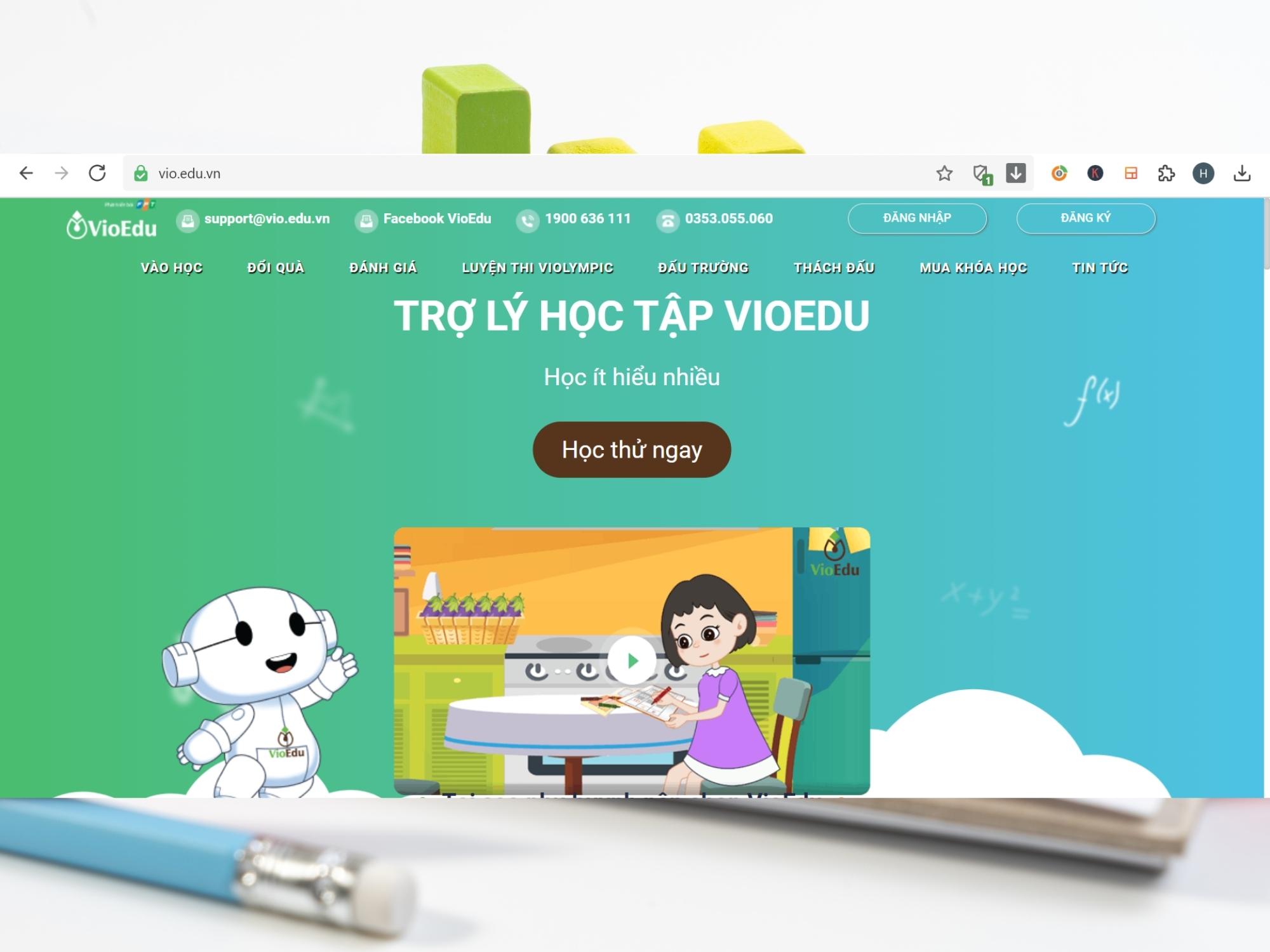 truy cập vioedu