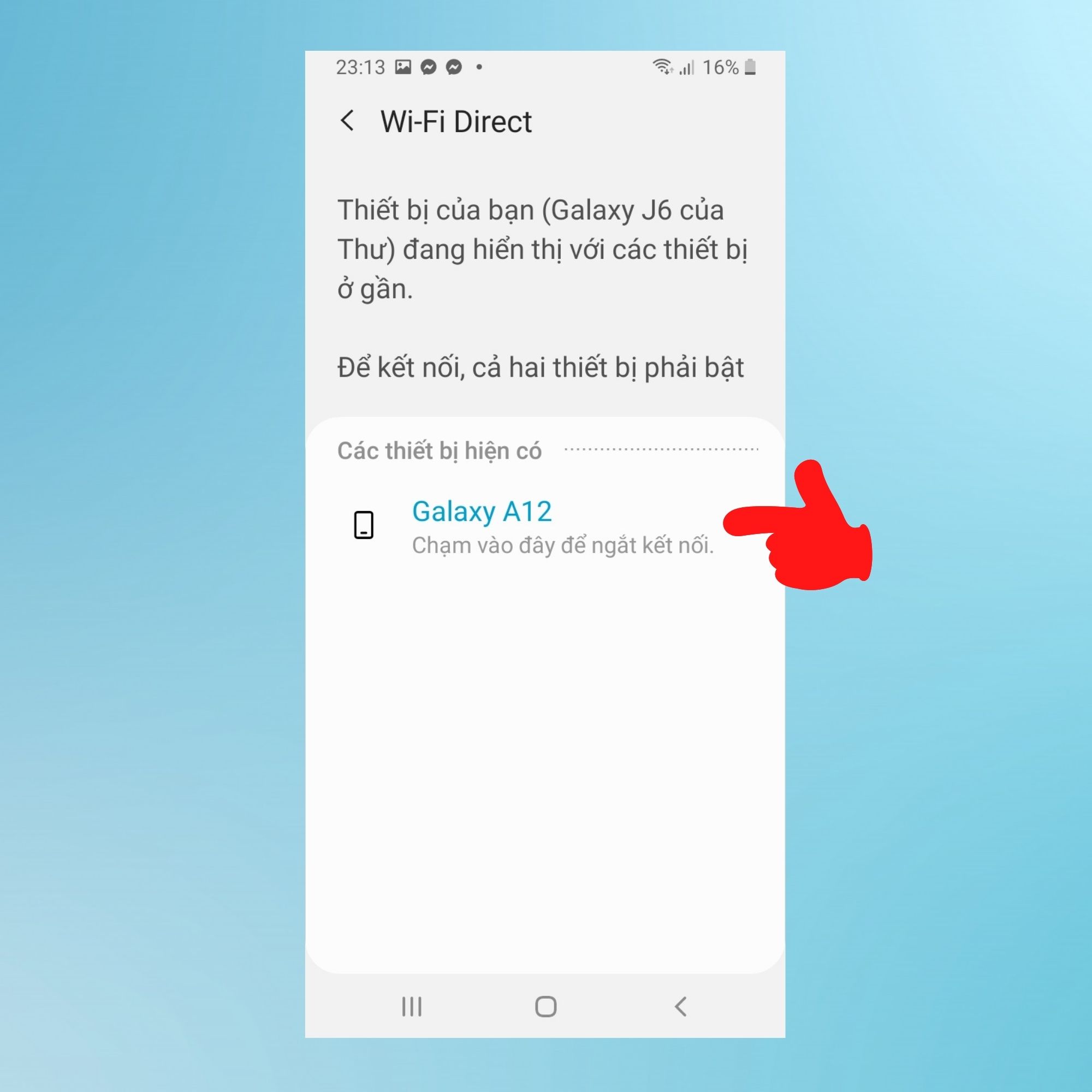 Cách sử dụng WiFi Direct trên điện thoại - bước 6