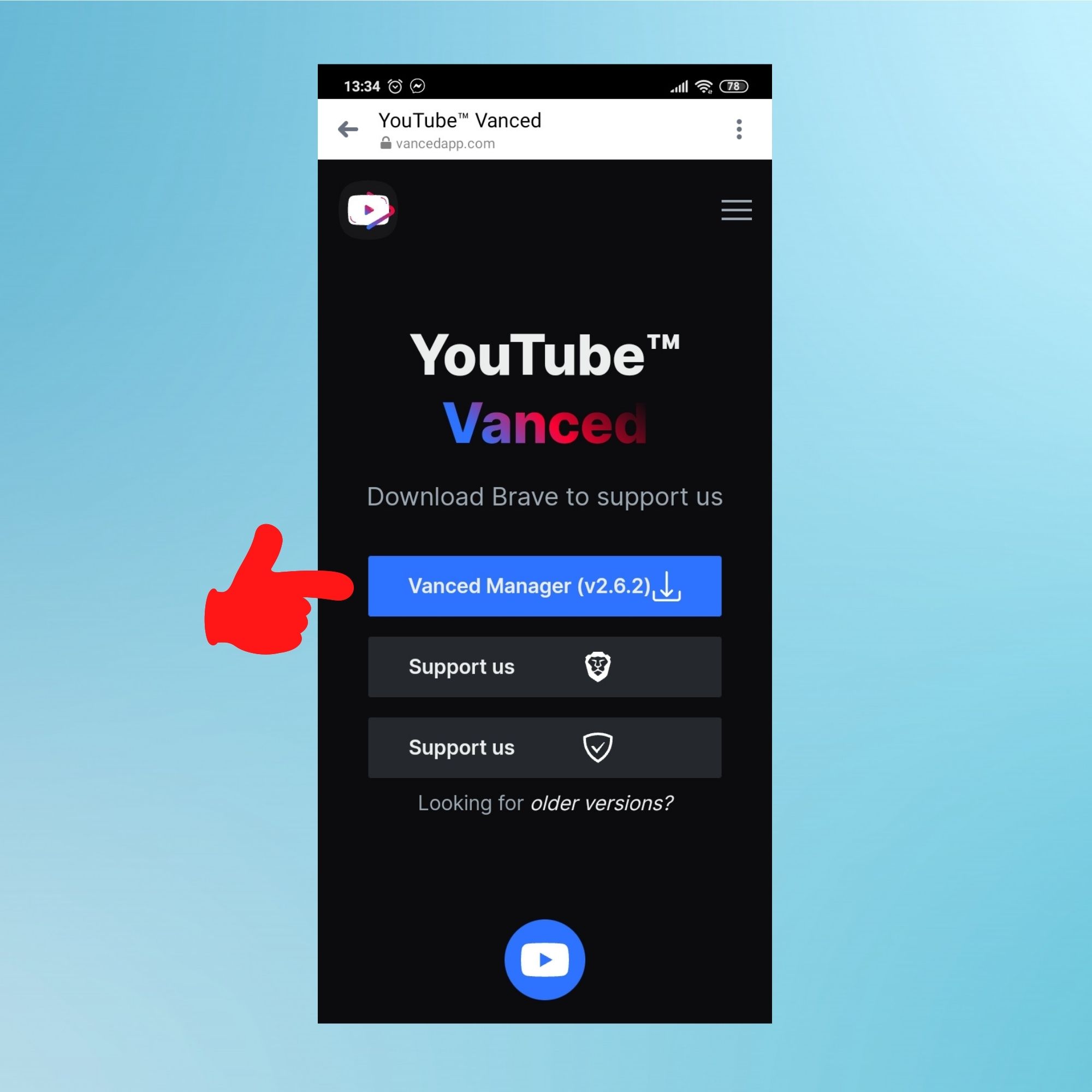 Cách tải và cài đặt Youtube Vanced trên điện thoại Android - bước 1