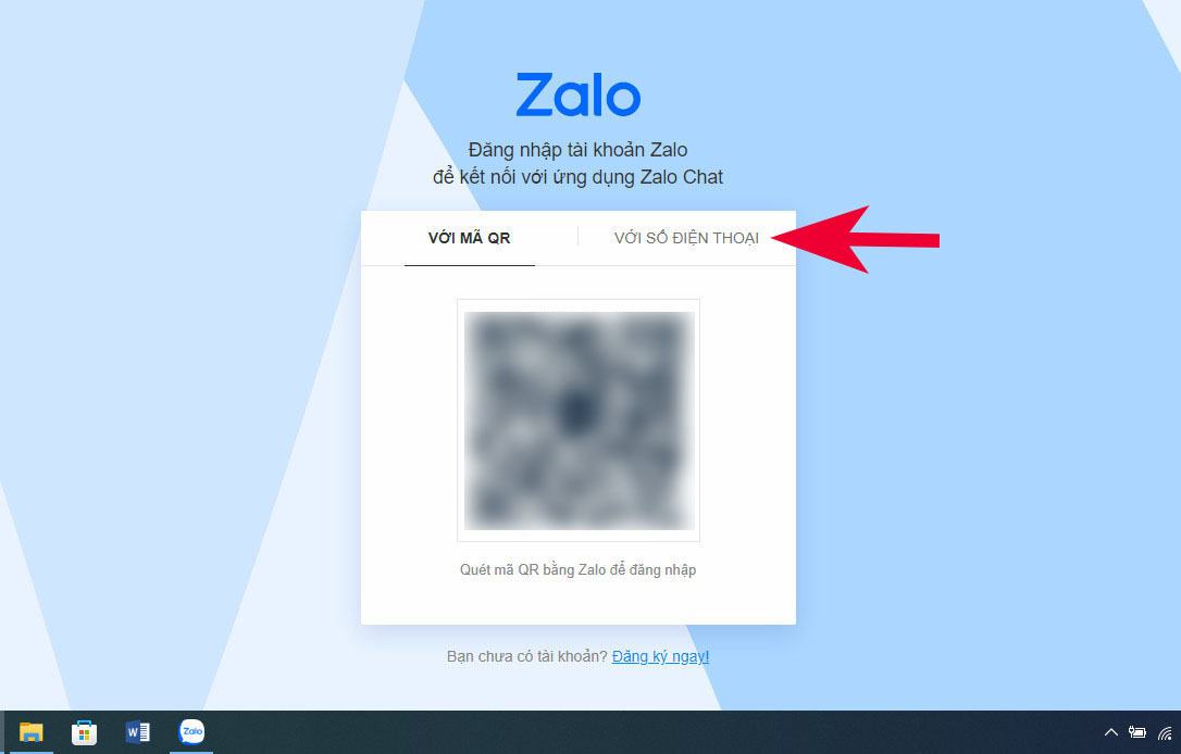 Cách đăng nhập Zalo Web bằng số điện thoại - bước 2