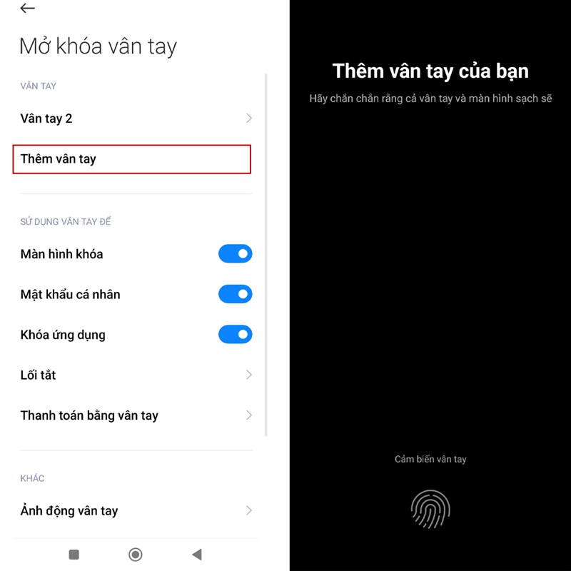 Cách tăng độ nhạy cảm biến vân tay trong màn hình trên Xiaomi