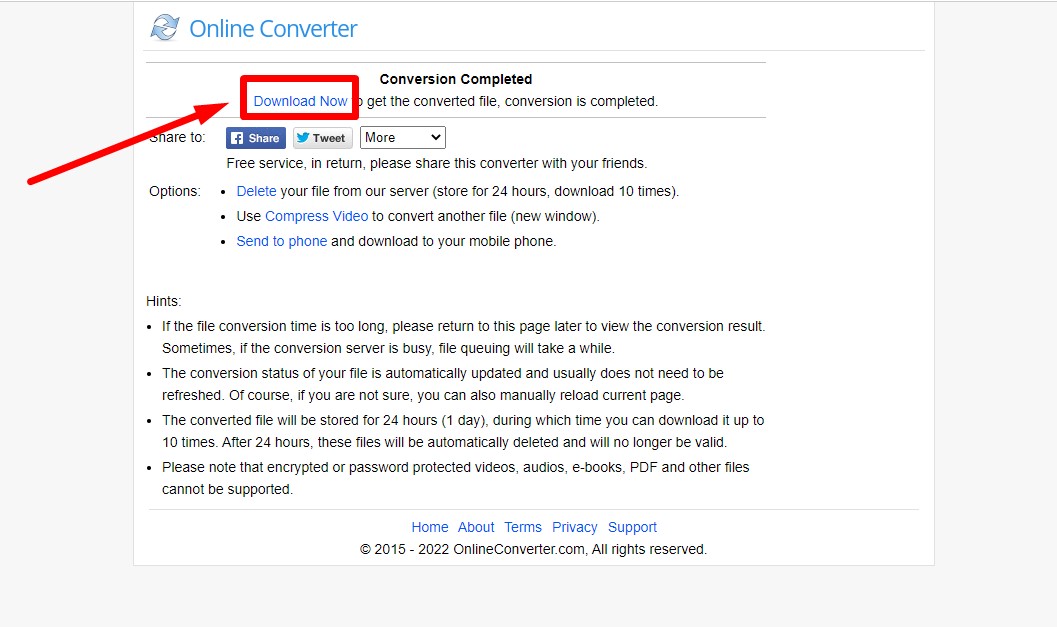 Giảm dung lượng video online bằng Converter bước 3