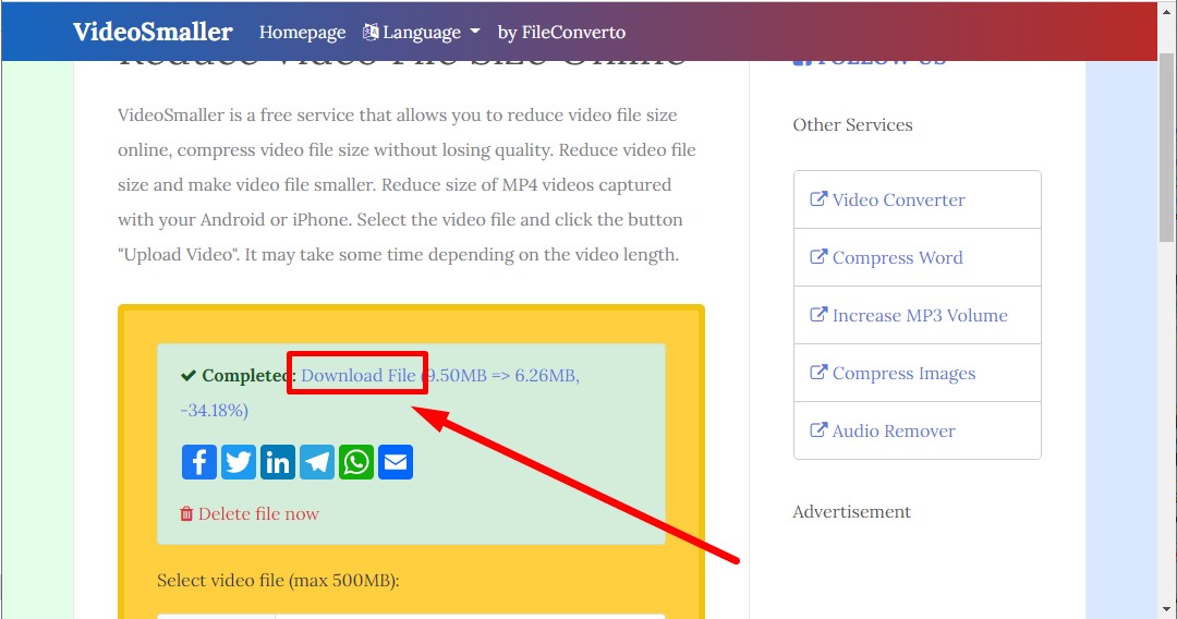 Website Video Smaller bước 3