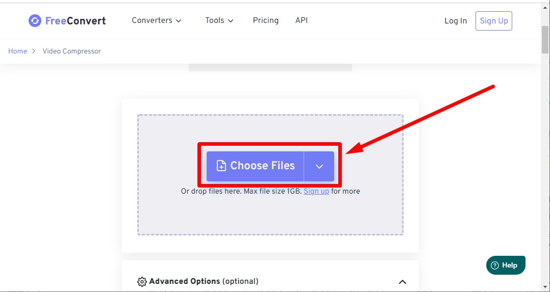 Freeconvert - Giảm dung lượng video hiệu quả bước 1