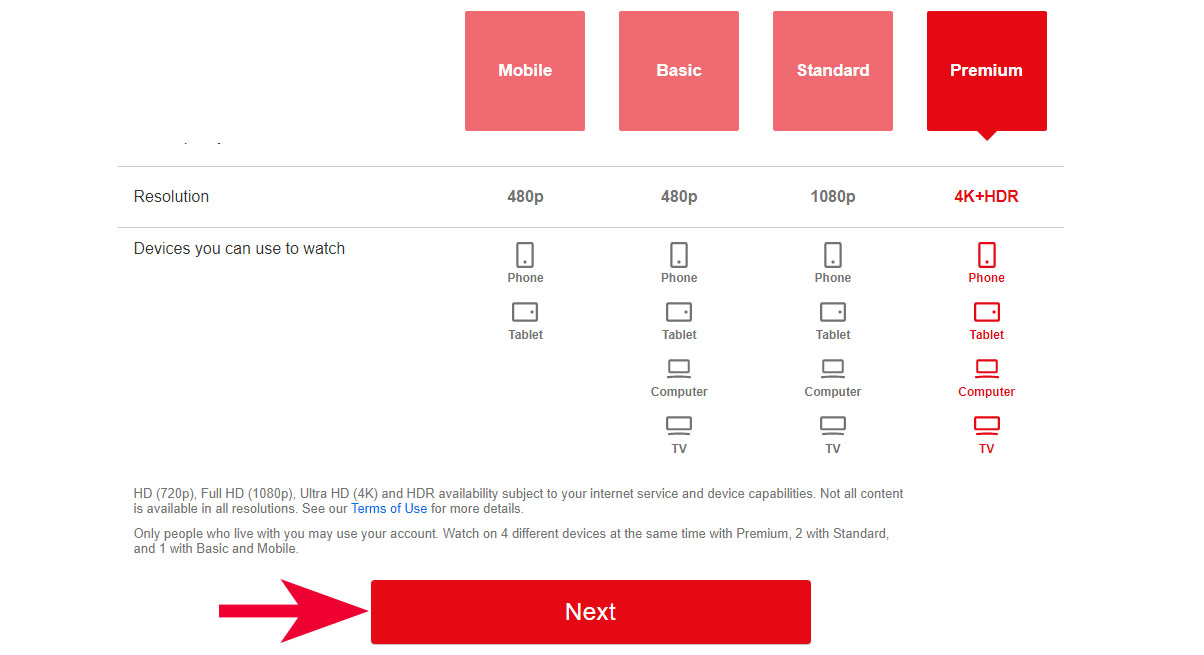 Cách đăng ký tài khoản Netflix Premium - bước 2