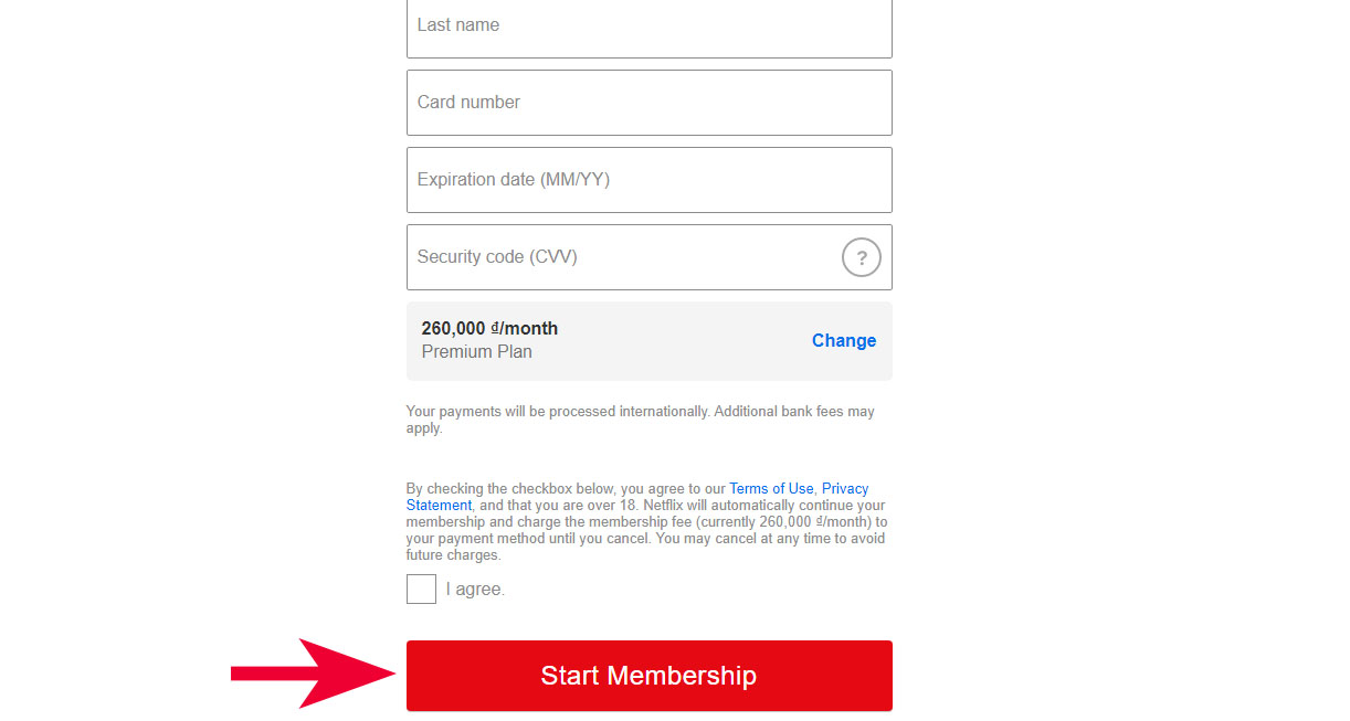 Cách đăng ký tài khoản Netflix Premium - bước 6