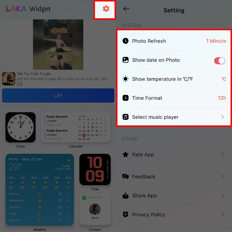 Laka Widget