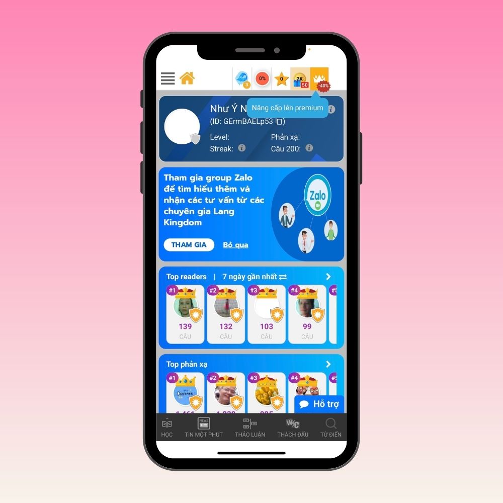 Giúp người dùng có khả năng phản xa tiếng Anh tốt hơn