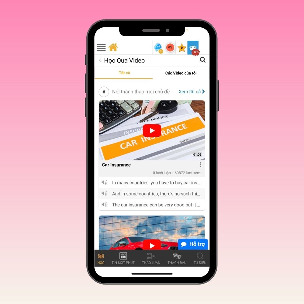 Cung cấp video hướng dẫn phát âm như người bản xứ