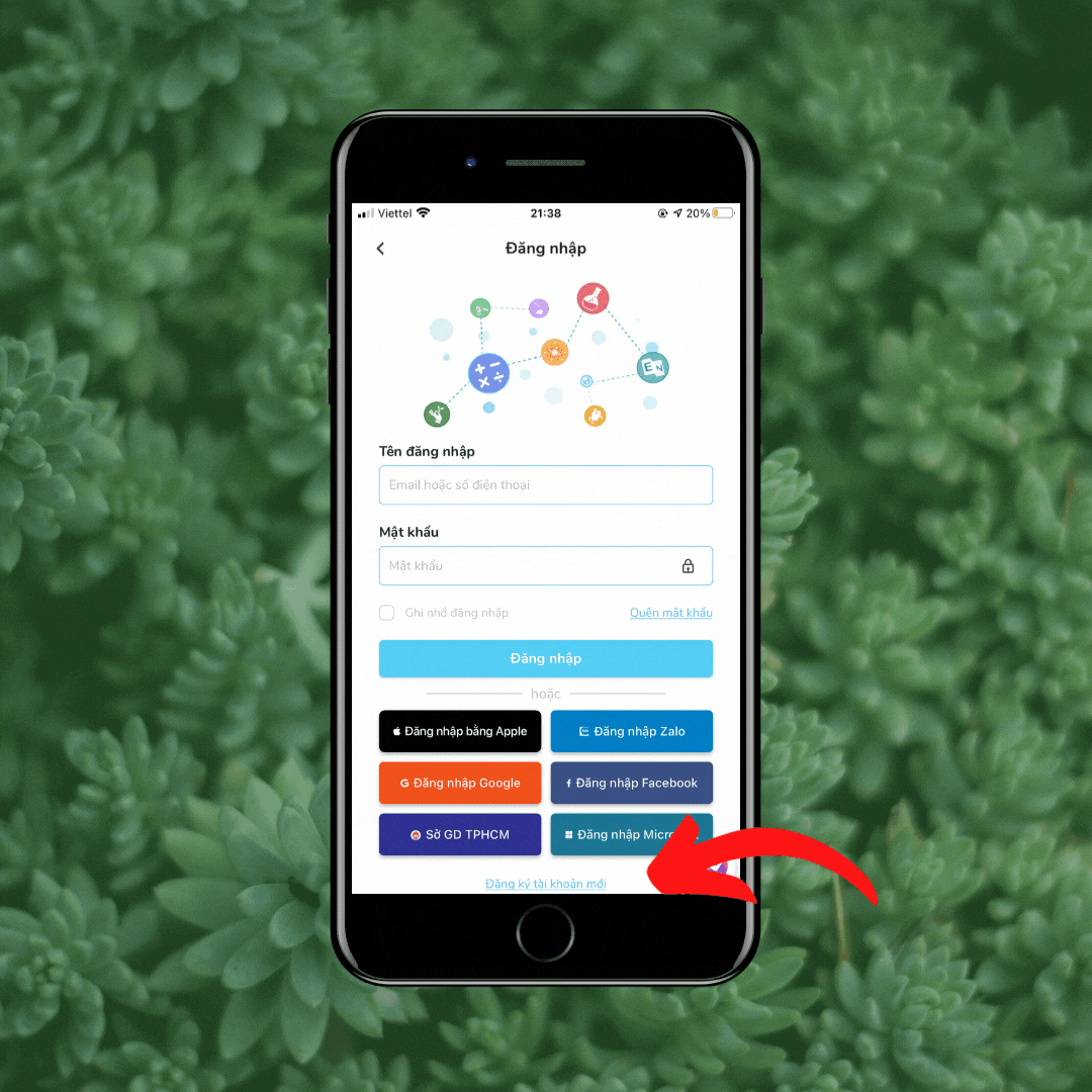 Cách tạo tài khoản onluyen.vn thi thử