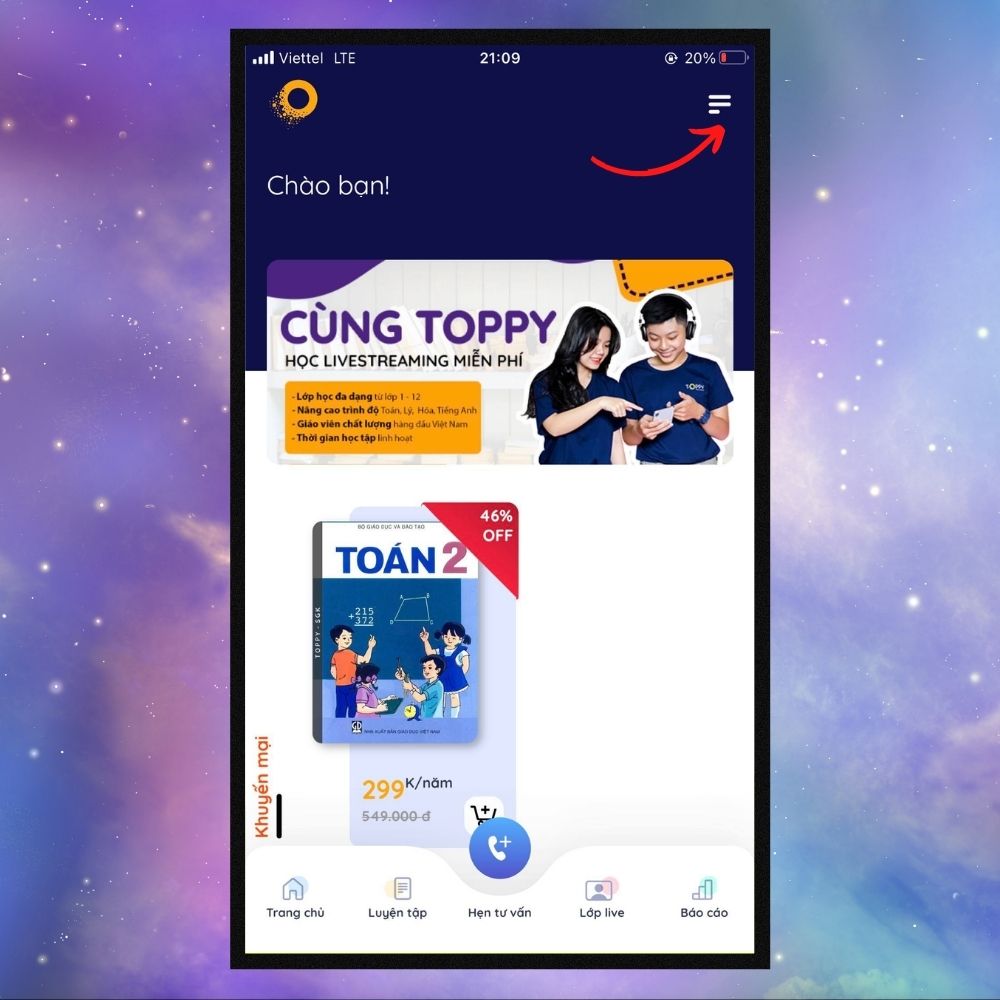 Hướng dẫn mua gói học Toppy - Bước 1 