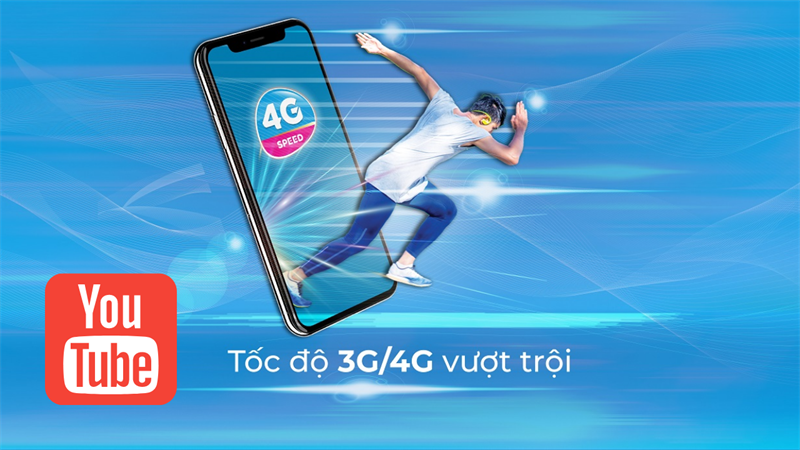 Gói cước dùng để xem Youtube thả ga: 4G DGT