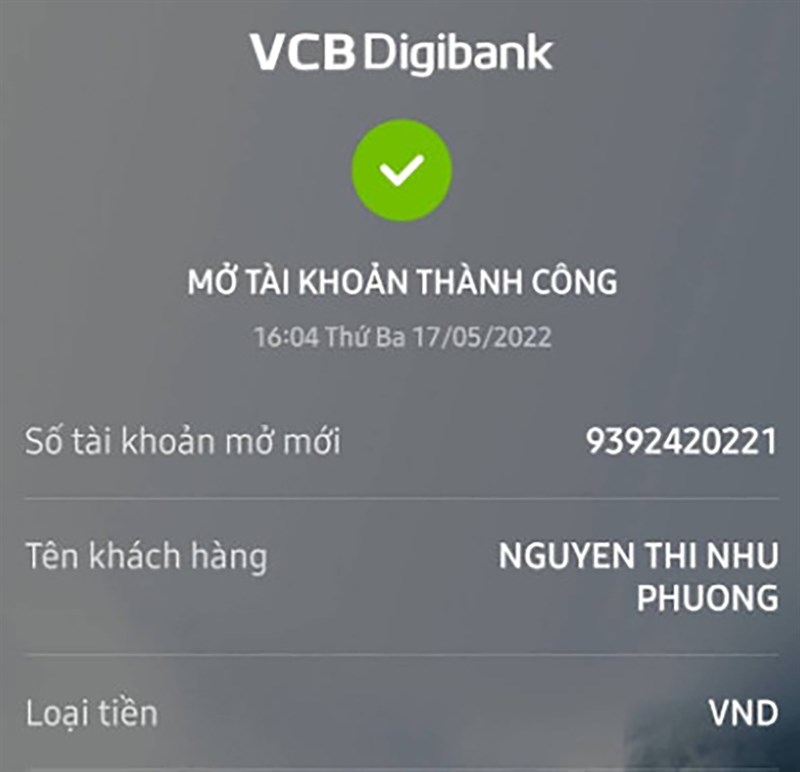 cách mở tài khoản Vietcombank theo số điện thoại