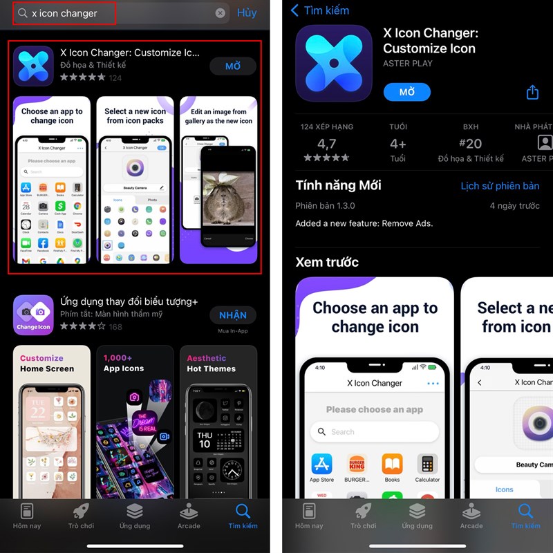 Cách sử dụng app X Icon Changer để đổi avatar, tên ứng dụng trên iPhone