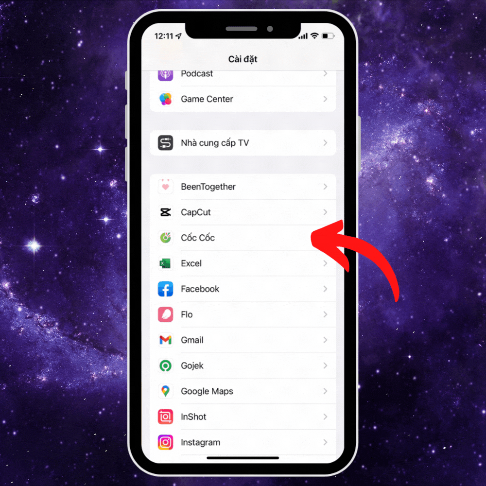 Thay đổi trình duyệt mặc định trên iPhone - bước 2