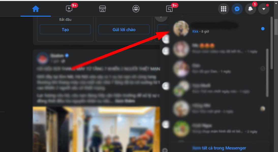 Hướng dẫn đánh dấu tin nhắn Messenger trên máy tính bước 3